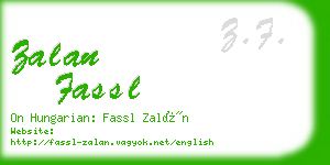 zalan fassl business card